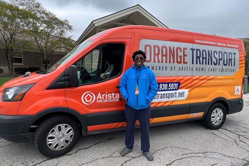 Arista Orange Transport van